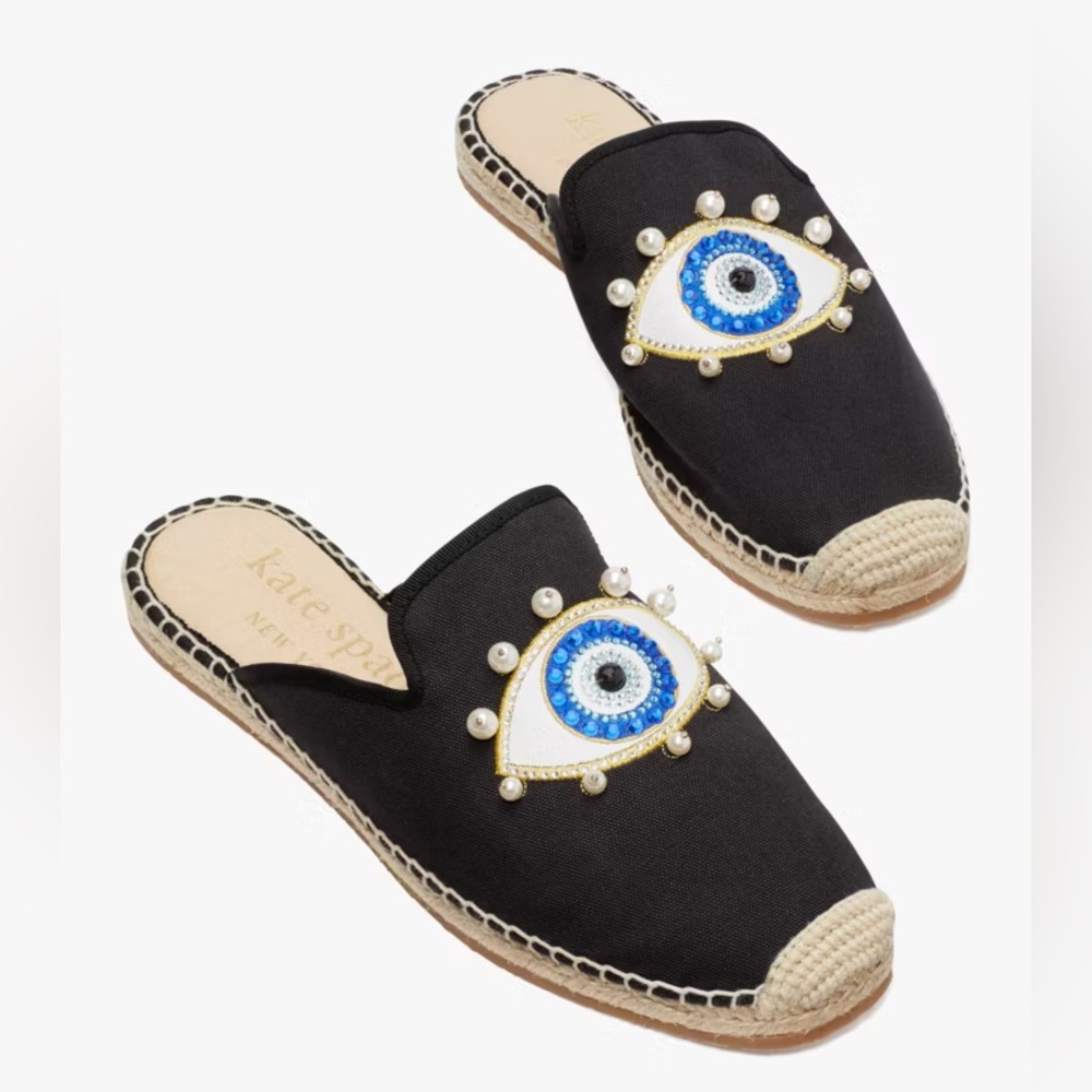 Kate Spade Azura Evil Eye Espadrille Mules